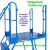 MegaDeck Platforms - Lift-Out handrails on 3 sides