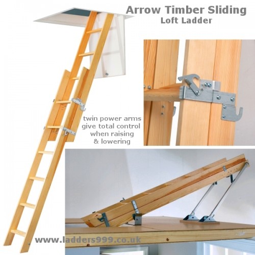 Arrow Timber Sliding Loft Ladder **DISCONTINUED**