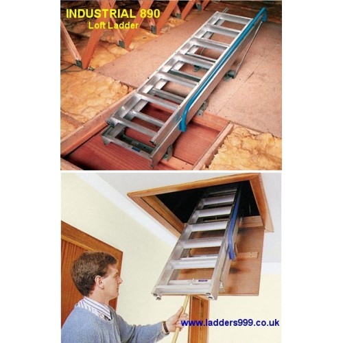 Industrial 890 Alloy Loft Ladder