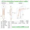 LFI Pro Extending Conservatory Ladder