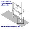 FIXED Vertical Access Ladders - Ladder & Brackets Only