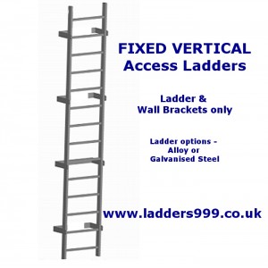 FIXED Vertical Access Ladders - Ladder & Brackets Only