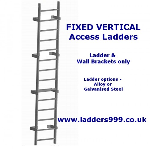 FIXED Vertical Access Ladders - Ladder & Brackets Only