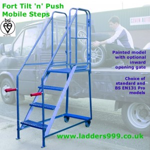 Fort Tilt 'n' Push BS EN131 kitemarked Mobile Steps