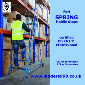 Fort SPRING Mobile Steps - spring loaded castors