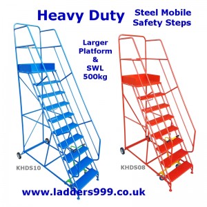 HEAVY DUTY Steel Mobile Safety Steps