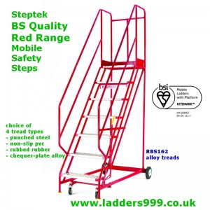 Steptek BS Quality Red Range Mobile Steps