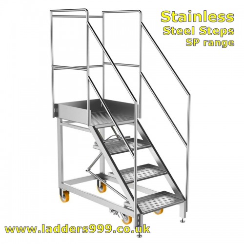 Stainless Steel Mobile Steps - SP range