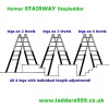 Hymer Stairway Adjustable Stepladder