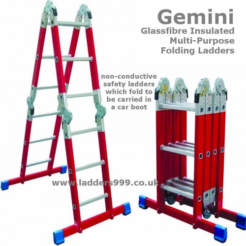Gemini Glassfibre Insulated FOLDING Ladder