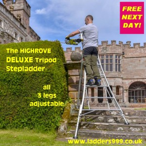 Highgrove DELUXE Tripod Ladders - all 3 legs adjustable