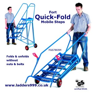Fort QUICK-FOLD Steel Mobile Safety Steps
