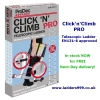 CLICK'n'CLIMB PRO 3.8m Telescopic Ladder