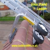 Solar Panel Ladder - Ridge Hook rolls sideways too on mini wheels!