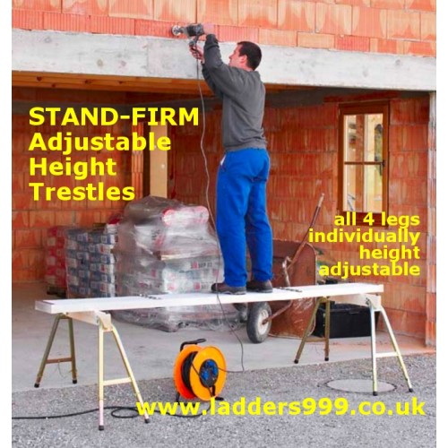 STAND-FIRM Adjustable Height Trestles