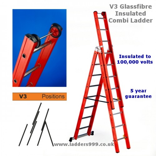 V3 Glassfibre Safety Combi Ladders